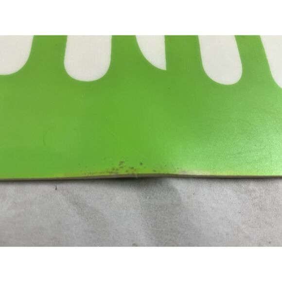 Graphic Cutlery Flatware Print Placemats 18 x 13 Lime Green 1960s 1970s Set of 4 - Picture 7 of 12